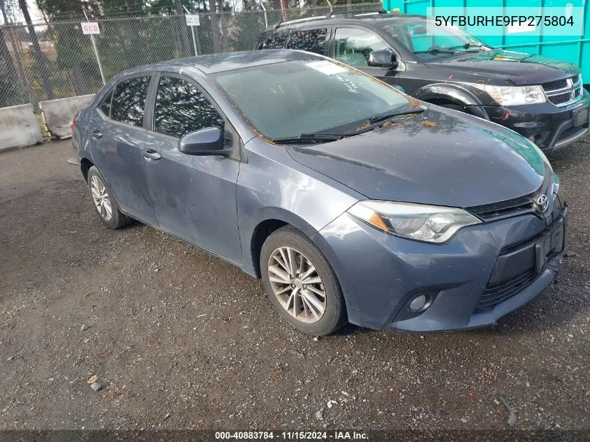 2015 Toyota Corolla Le Plus VIN: 5YFBURHE9FP275804 Lot: 40883784