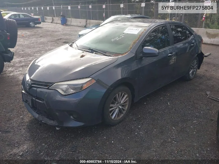 2015 Toyota Corolla Le Plus VIN: 5YFBURHE9FP275804 Lot: 40883784