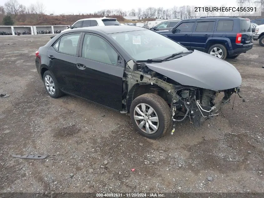 2015 Toyota Corolla Le VIN: 2T1BURHE6FC456391 Lot: 40892631