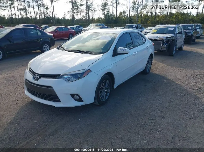 2015 Toyota Corolla Le Plus VIN: 5YFBURHE0FP228063 Lot: 40900915