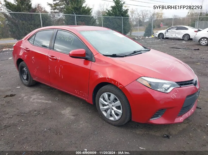 2015 Toyota Corolla Le VIN: 5YFBURHE1FP282293 Lot: 40908809