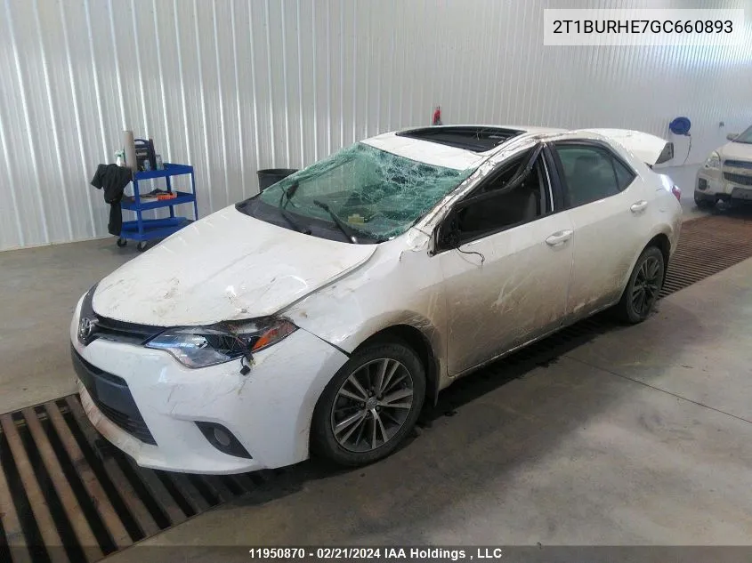 2T1BURHE7GC660893 2016 Toyota Corolla L/Le/Le Pls/Prm/S/S Pls