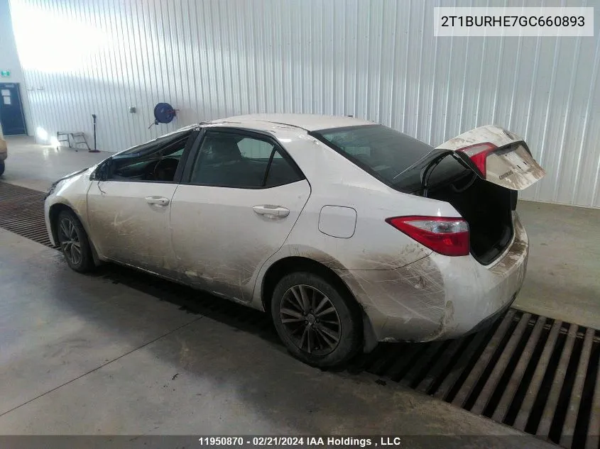 2016 Toyota Corolla L/Le/Le Pls/Prm/S/S Pls VIN: 2T1BURHE7GC660893 Lot: 11950870