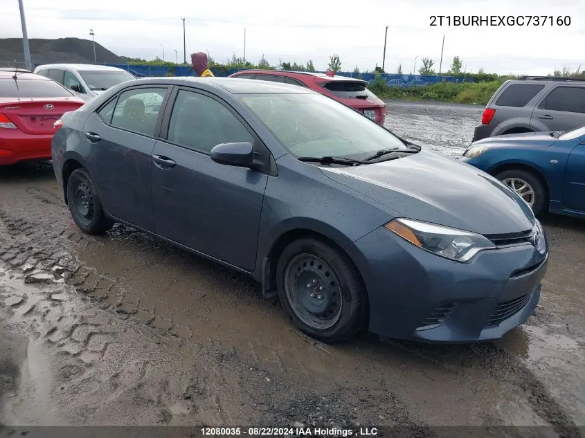 2T1BURHEXGC737160 2016 Toyota Corolla Le