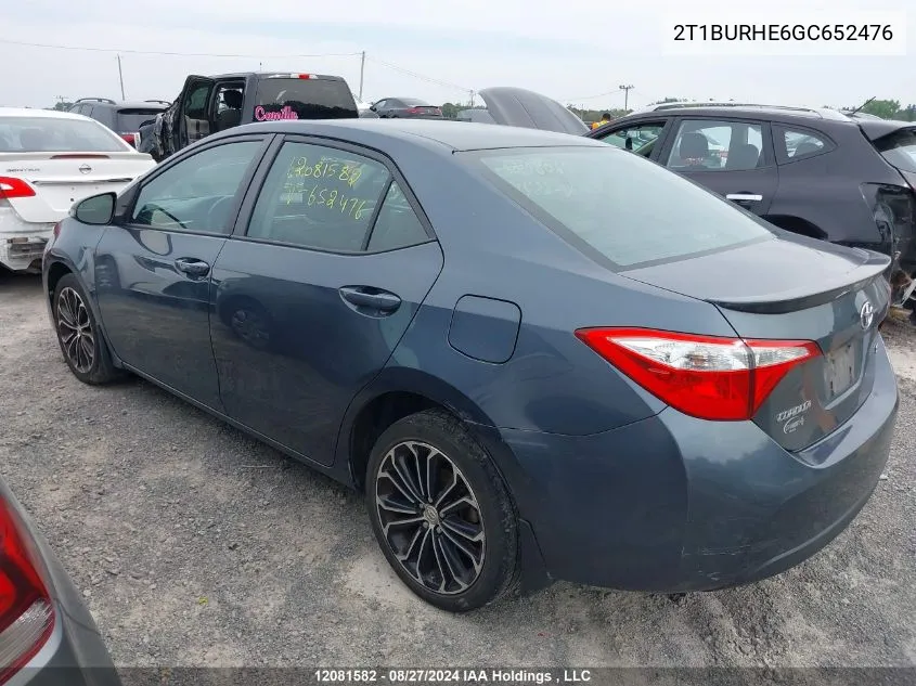 2T1BURHE6GC652476 2016 Toyota Corolla