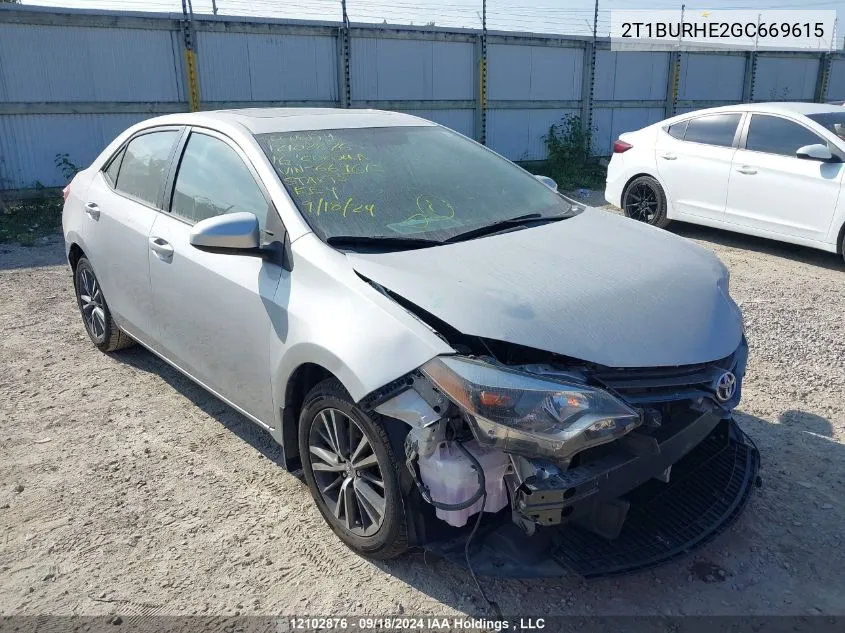 2T1BURHE2GC669615 2016 Toyota Corolla L/Le/Le Pls/Prm/S/S Pls