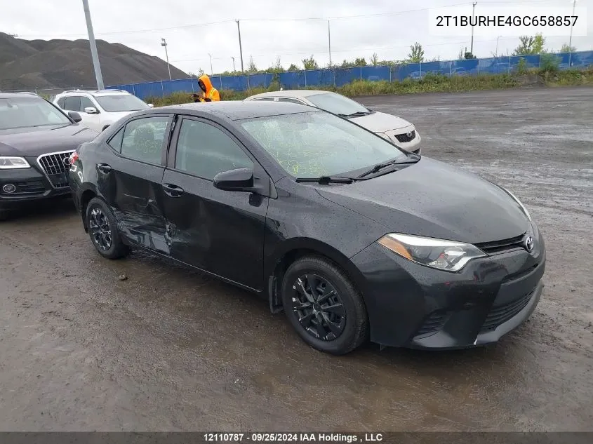 2016 Toyota Corolla Ce VIN: 2T1BURHE4GC658857 Lot: 12110787