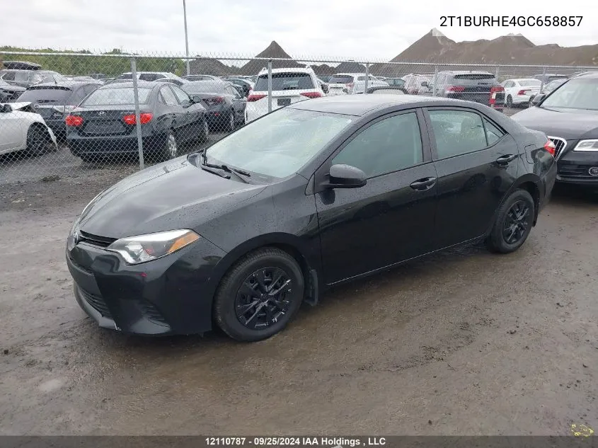 2T1BURHE4GC658857 2016 Toyota Corolla Ce