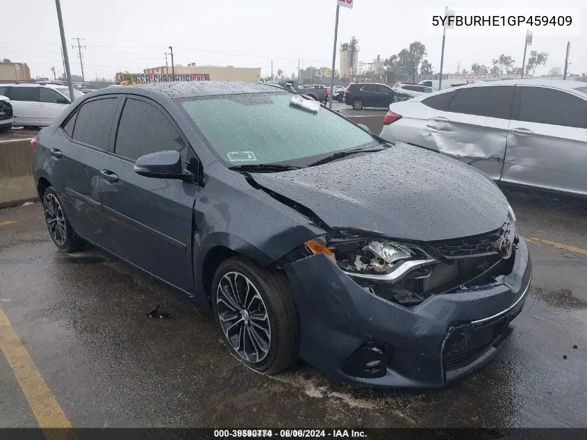 5YFBURHE1GP459409 2016 Toyota Corolla S Plus