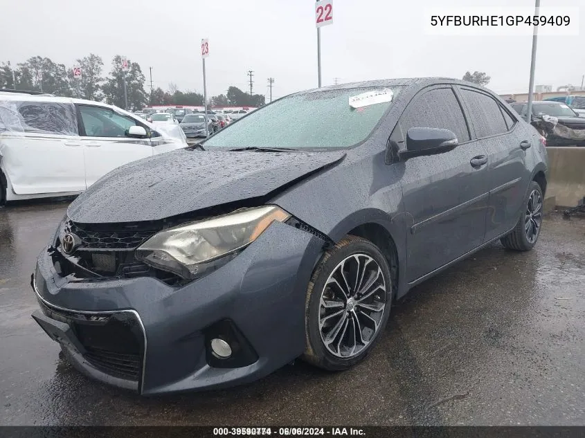 5YFBURHE1GP459409 2016 Toyota Corolla S Plus