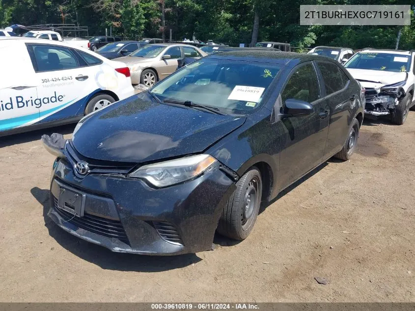 2016 Toyota Corolla Le VIN: 2T1BURHEXGC719161 Lot: 39610819