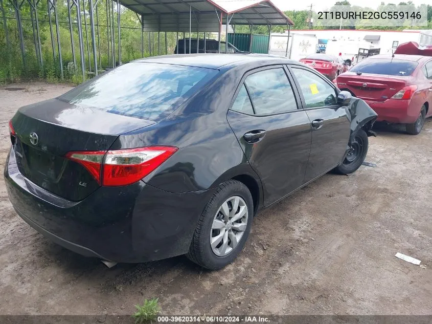 2T1BURHE2GC559146 2016 Toyota Corolla Le