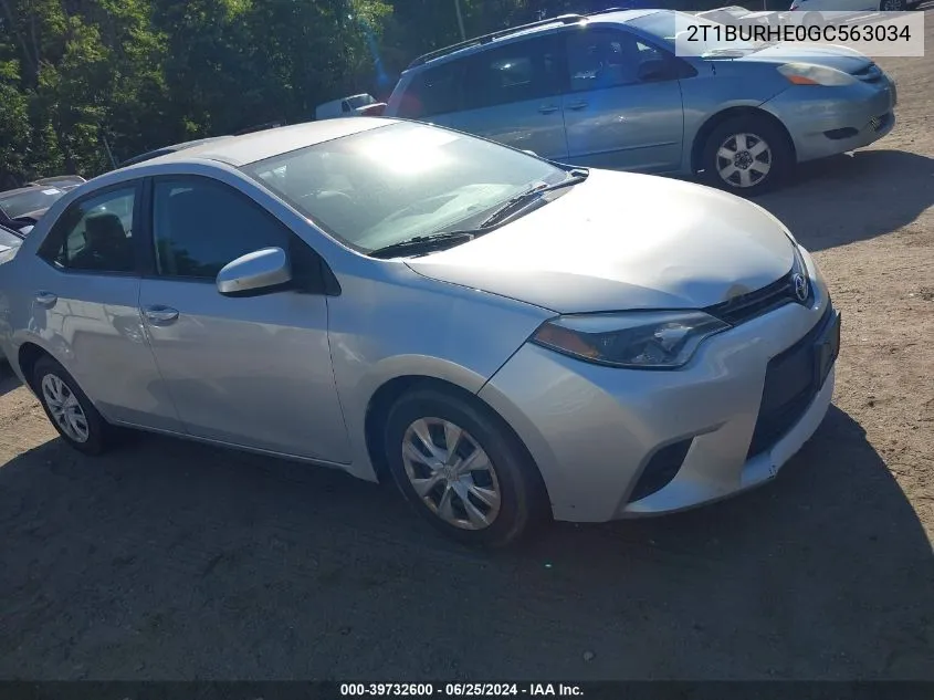 2016 Toyota Corolla L VIN: 2T1BURHE0GC563034 Lot: 39732600