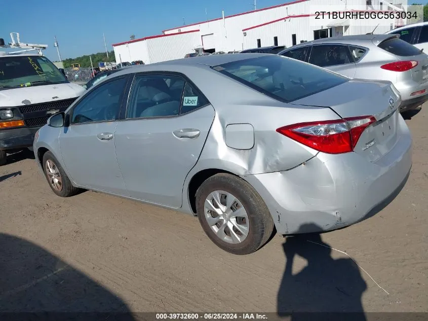 2T1BURHE0GC563034 2016 Toyota Corolla L