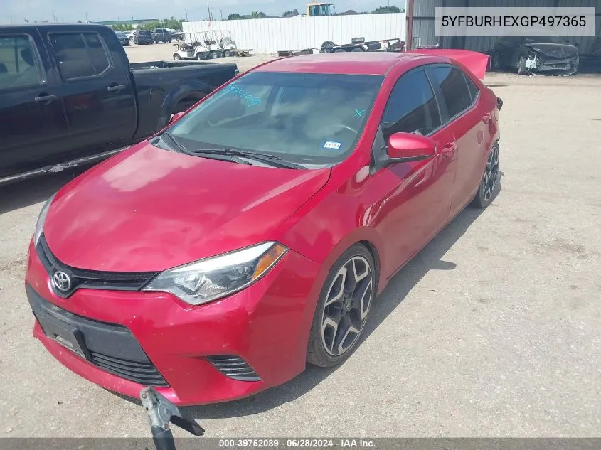 5YFBURHEXGP497365 2016 Toyota Corolla L/Le/Le Pls/Prm/S/S Pls