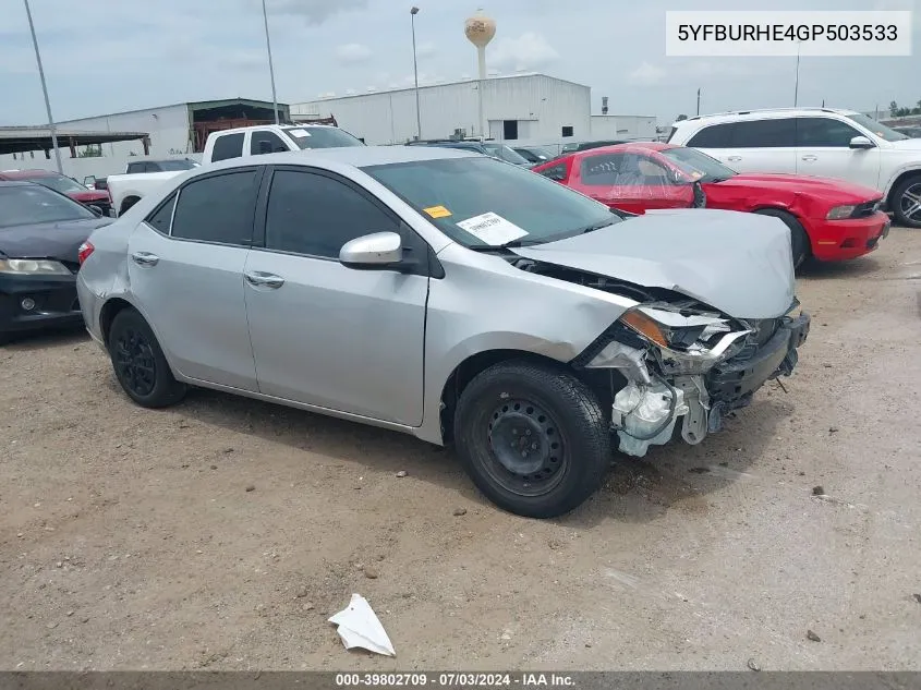 5YFBURHE4GP503533 2016 Toyota Corolla L