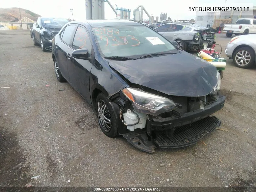 5YFBURHE9GP395118 2016 Toyota Corolla Le