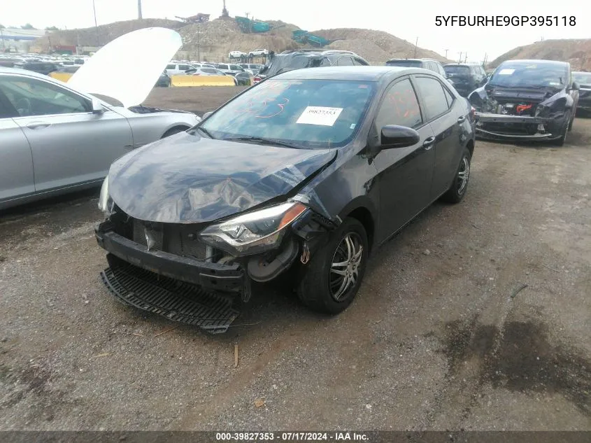 5YFBURHE9GP395118 2016 Toyota Corolla Le