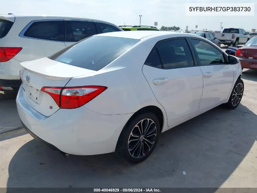 5YFBURHE7GP383730 2016 Toyota Corolla S Plus