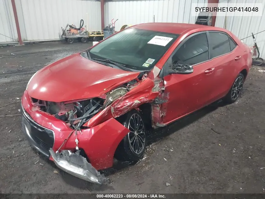 5YFBURHE1GP414048 2016 Toyota Corolla S Plus