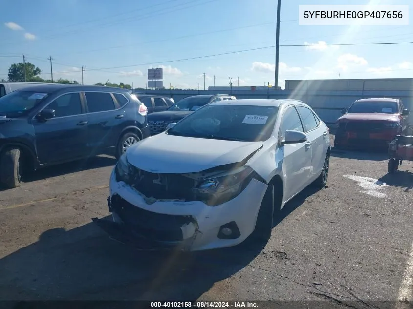 5YFBURHE0GP407656 2016 Toyota Corolla S Plus