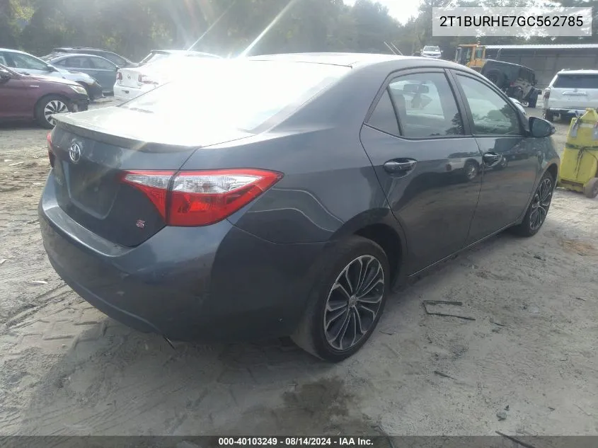 2T1BURHE7GC562785 2016 Toyota Corolla S Plus