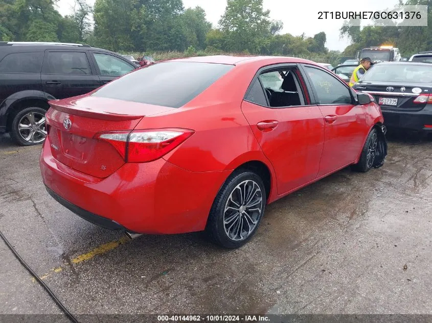 2016 Toyota Corolla S Plus VIN: 2T1BURHE7GC631376 Lot: 40144962