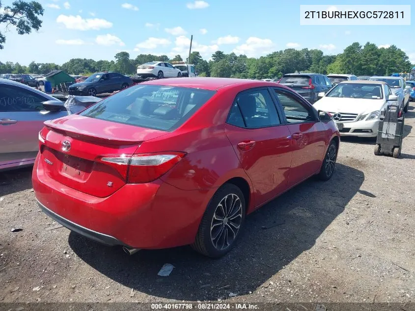 2016 Toyota Corolla S Plus VIN: 2T1BURHEXGC572811 Lot: 40167798