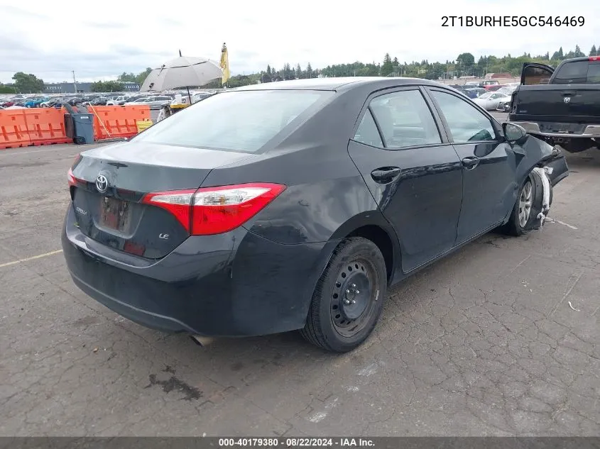 2016 Toyota Corolla Le VIN: 2T1BURHE5GC546469 Lot: 40179380