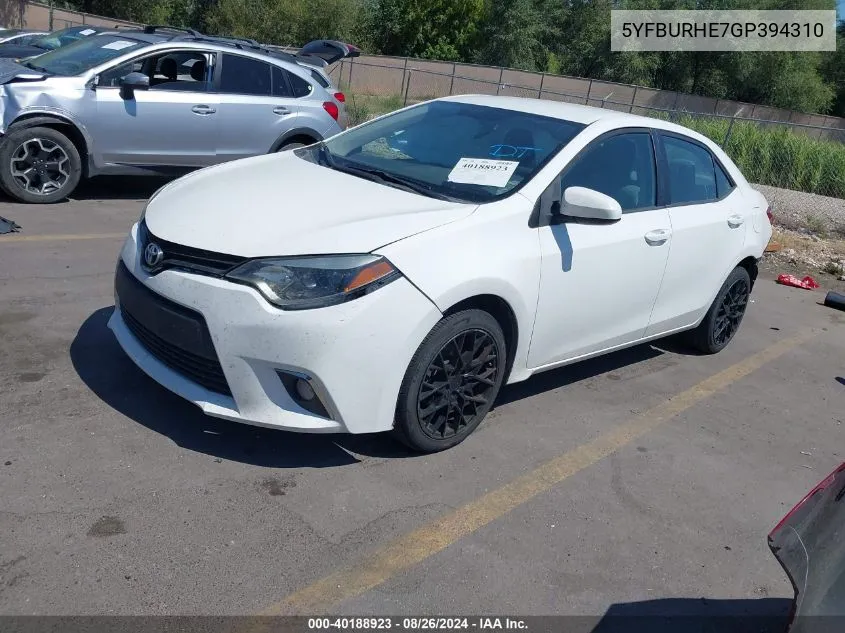 5YFBURHE7GP394310 2016 Toyota Corolla L