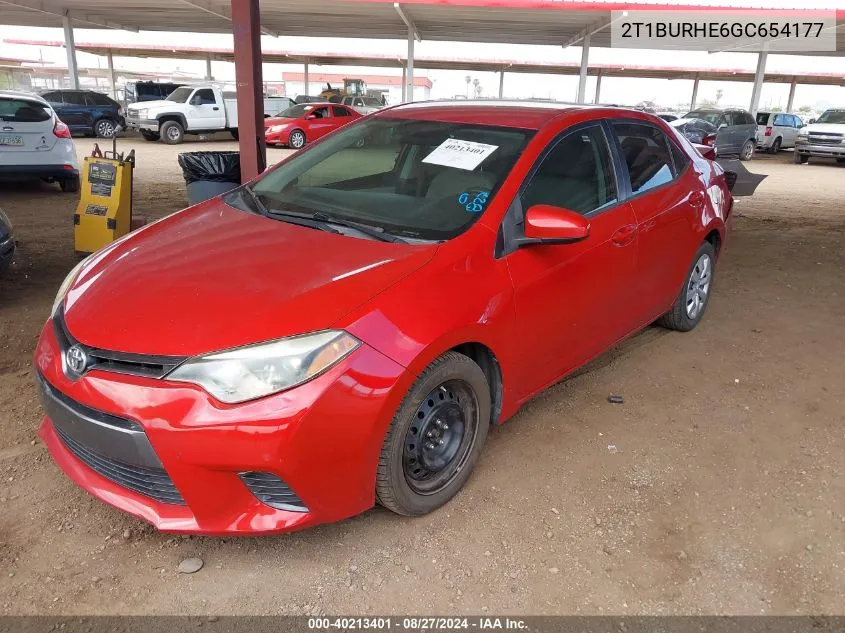 2T1BURHE6GC654177 2016 Toyota Corolla Le