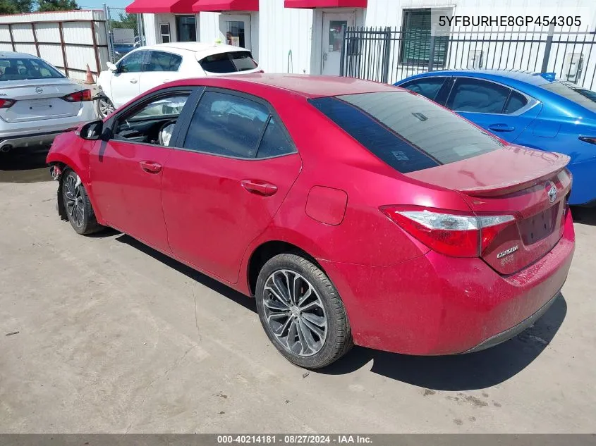 5YFBURHE8GP454305 2016 Toyota Corolla S Plus