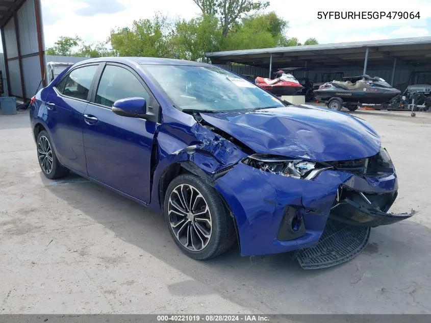 5YFBURHE5GP479064 2016 Toyota Corolla S Plus