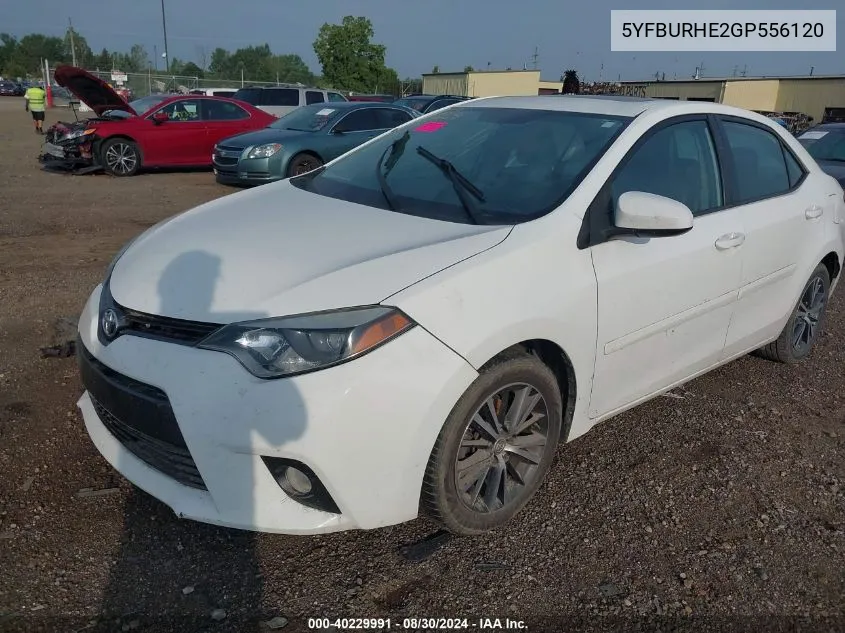 2016 Toyota Corolla Le Premium VIN: 5YFBURHE2GP556120 Lot: 40229991