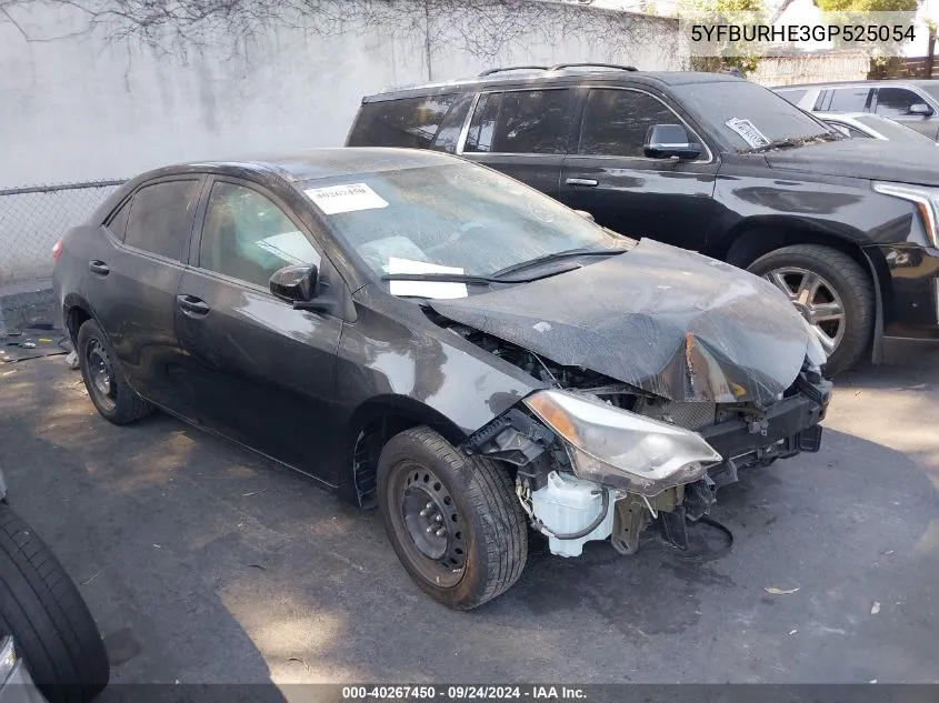 2016 Toyota Corolla L/Le/Le Pls/Prm/S/S Pls VIN: 5YFBURHE3GP525054 Lot: 40267450