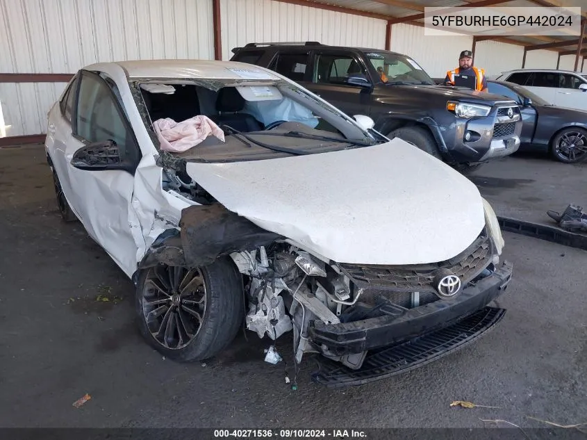 5YFBURHE6GP442024 2016 Toyota Corolla S Plus