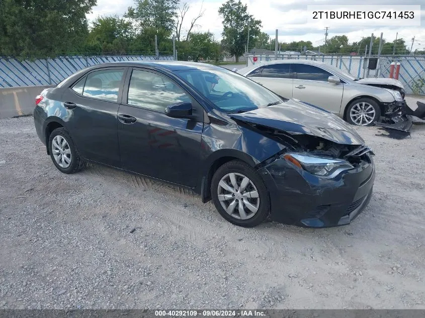 2T1BURHE1GC741453 2016 Toyota Corolla Le