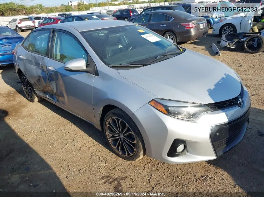 2016 Toyota Corolla S Plus VIN: 5YFBURHE0GP542233 Lot: 40296269