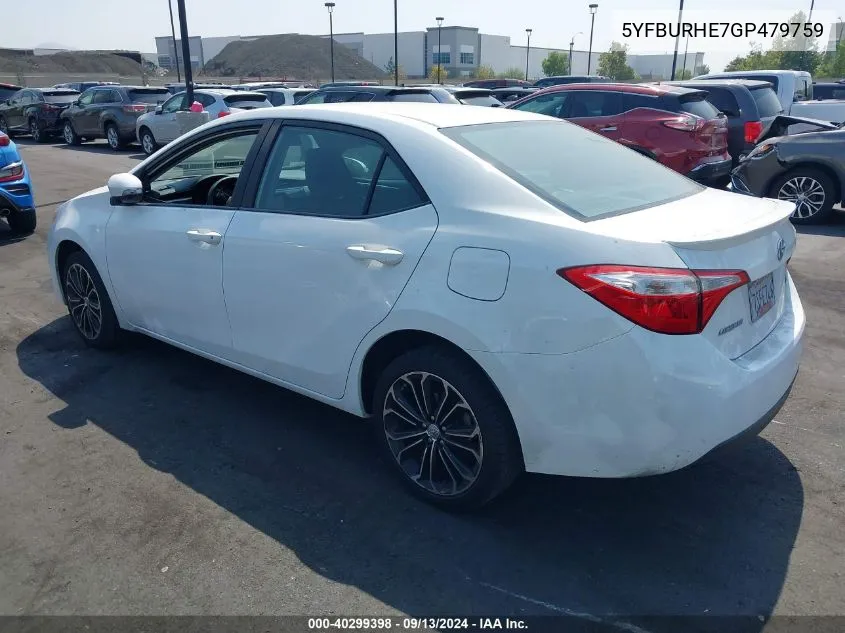 5YFBURHE7GP479759 2016 Toyota Corolla S Plus