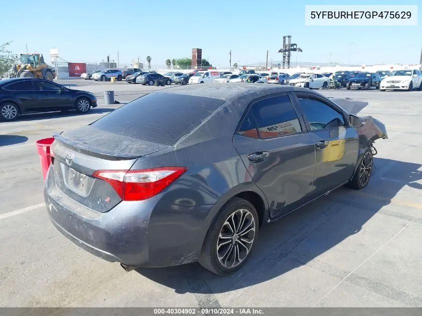 5YFBURHE7GP475629 2016 Toyota Corolla L/Le/Le Pls/Prm/S/S Pls