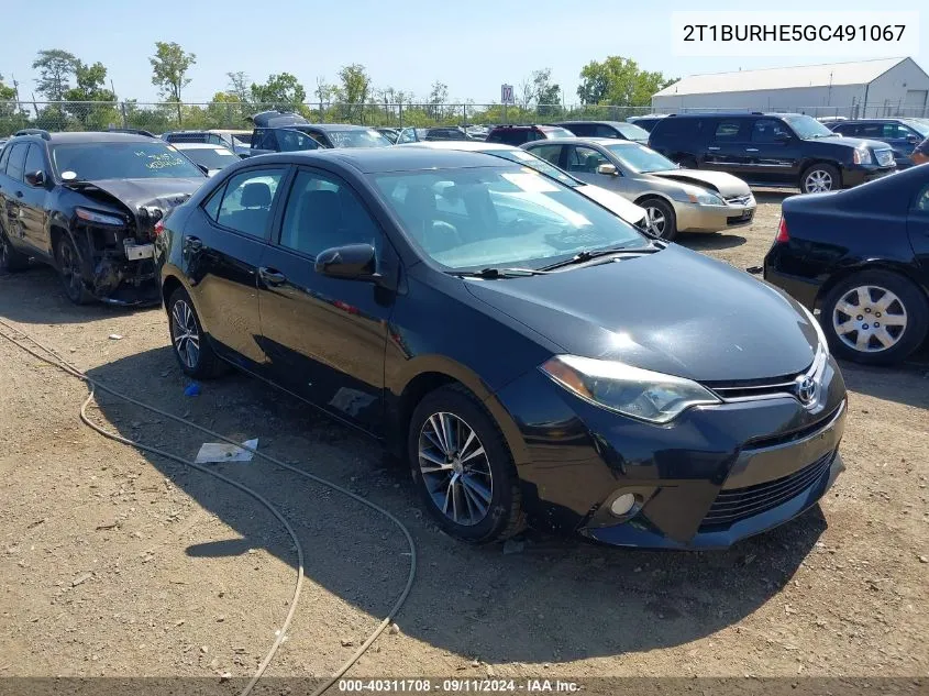 2016 Toyota Corolla Le Premium VIN: 2T1BURHE5GC491067 Lot: 40311708