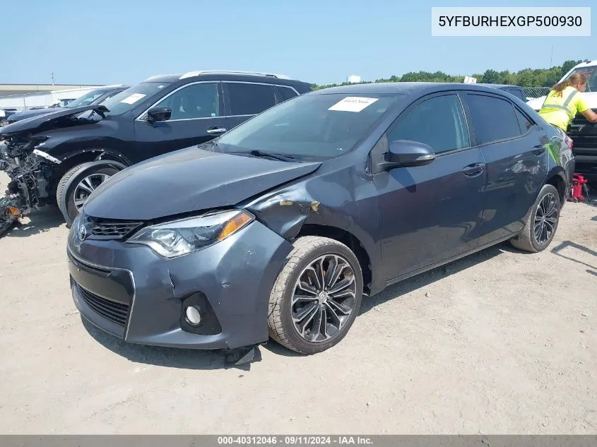 5YFBURHEXGP500930 2016 Toyota Corolla S Plus