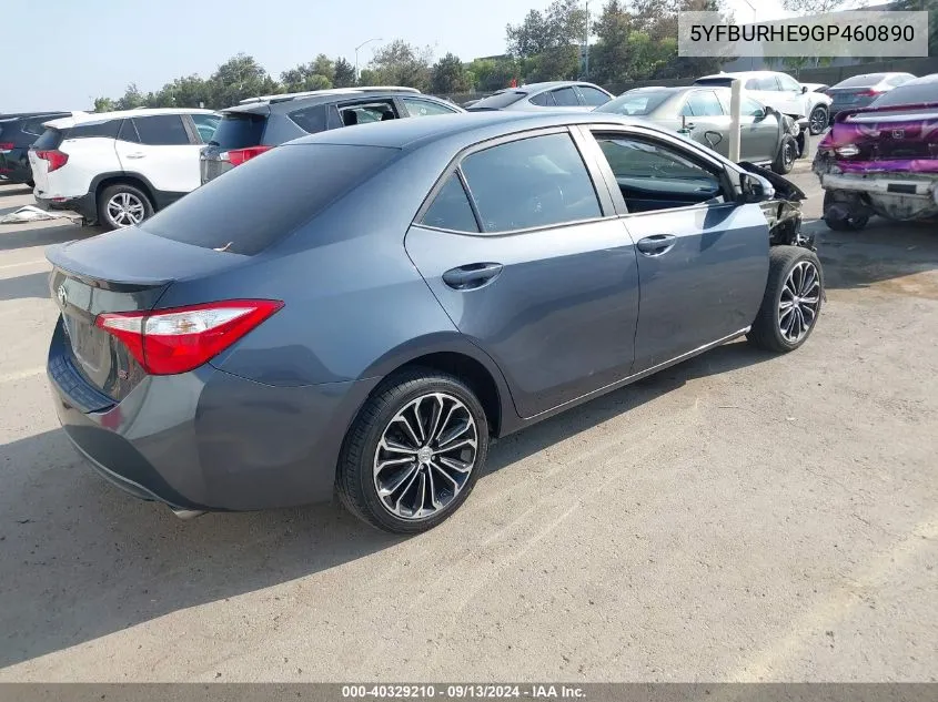 5YFBURHE9GP460890 2016 Toyota Corolla L/Le/Le Pls/Prm/S/S Pls