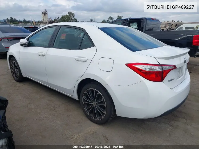 5YFBURHE1GP469227 2016 Toyota Corolla S Plus