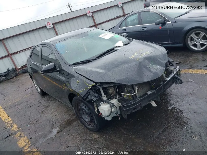 2T1BURHE6GC739293 2016 Toyota Corolla Le