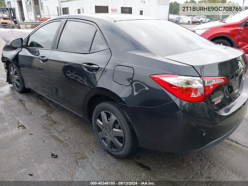 2T1BURHE9GC708765 2016 Toyota Corolla Le