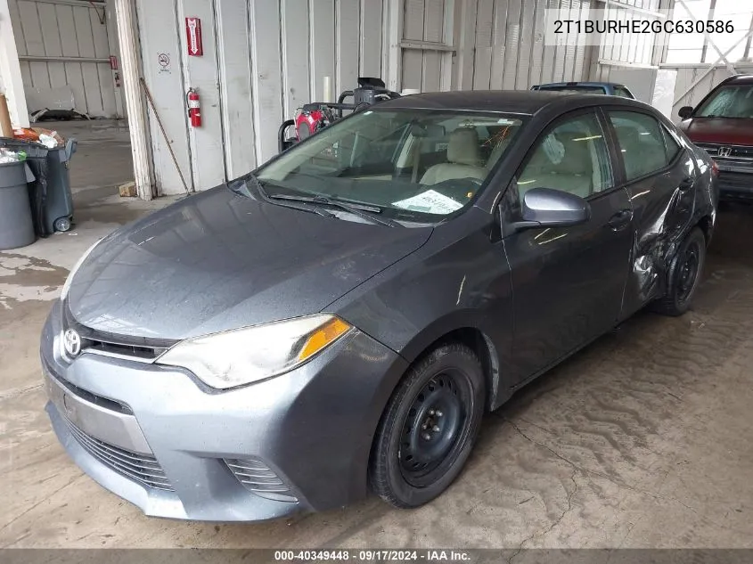 2T1BURHE2GC630586 2016 Toyota Corolla Le