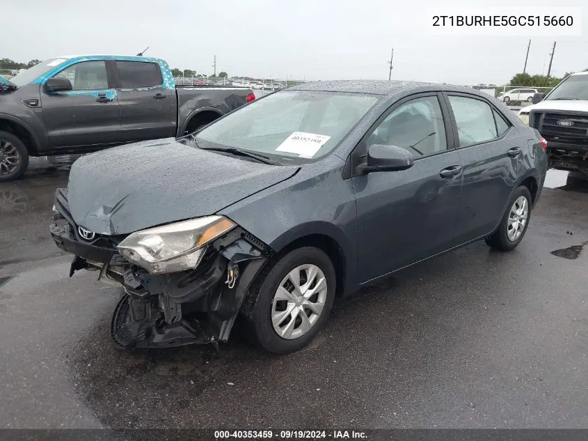 2016 Toyota Corolla L VIN: 2T1BURHE5GC515660 Lot: 40353459