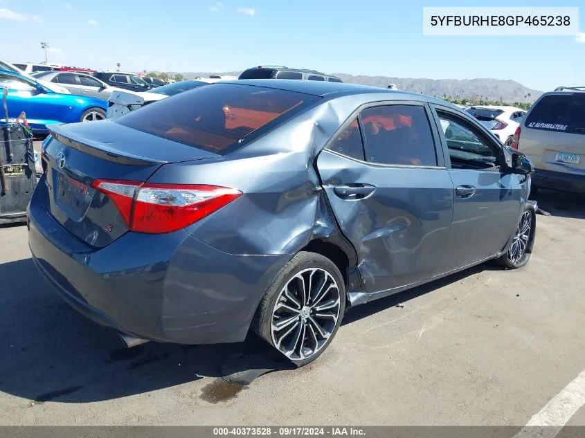 5YFBURHE8GP465238 2016 Toyota Corolla S Plus