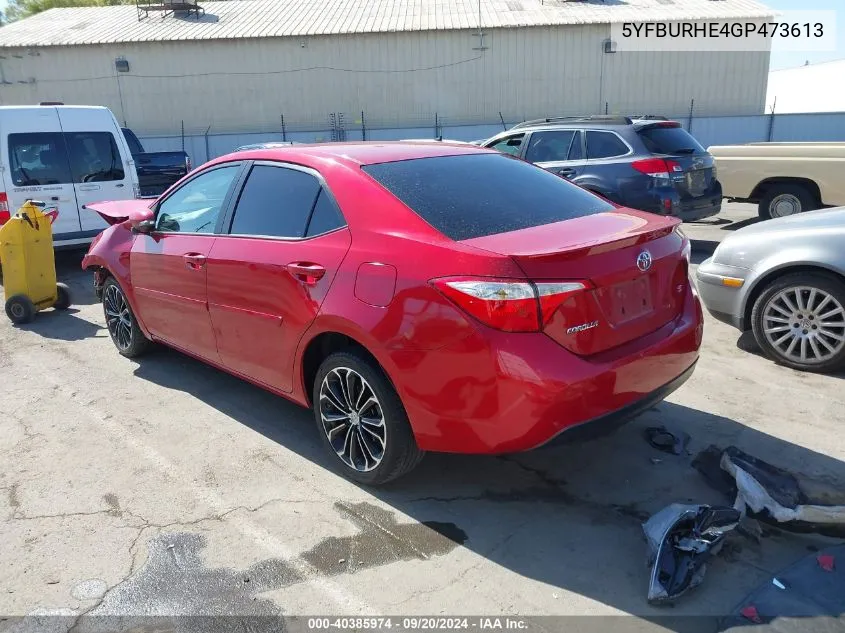 2016 Toyota Corolla S Plus VIN: 5YFBURHE4GP473613 Lot: 40385974